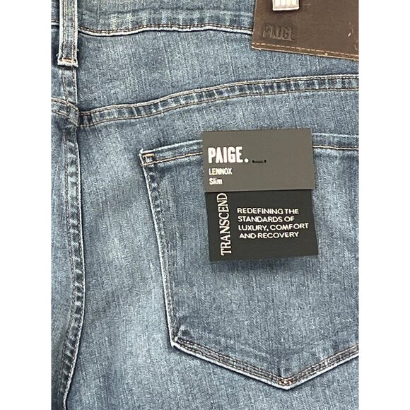 Paige Mens Lennox Slim Fit Denim Jeans Transcend Fabric size 33 $199 NWT Stretch - Picture 6 of 15